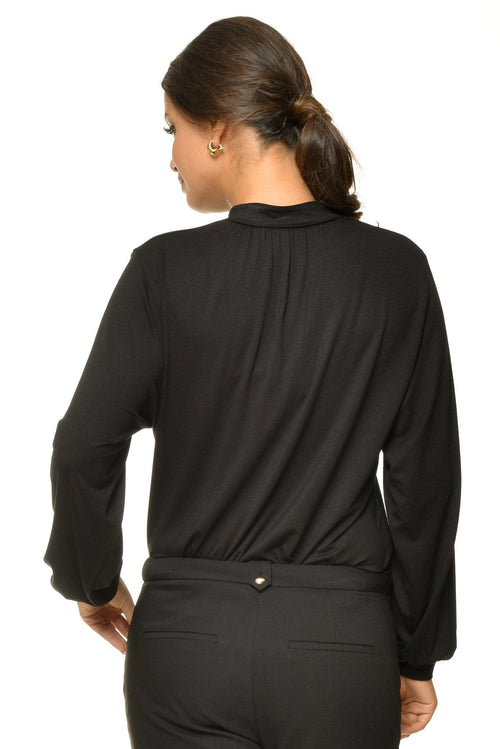 Natalee Fashion Bluză Bluza casual snur negru Clara
