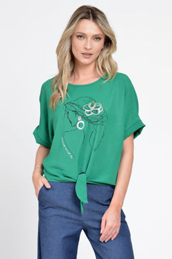 Natalee Fashion Bluză Bluza casual verde Baucis