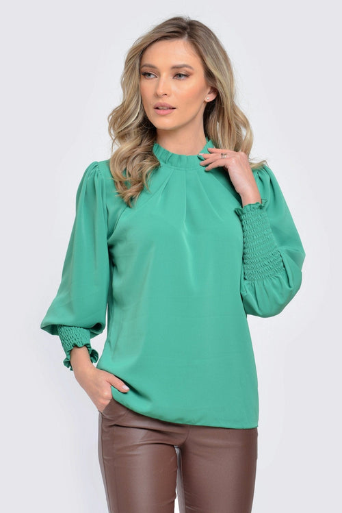 Natalee Fashion Bluză Bluza casual verde Magdalen