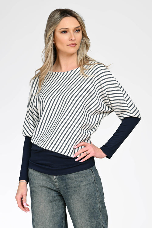 Bluză cu dungi dama Marina Natalee Fashion