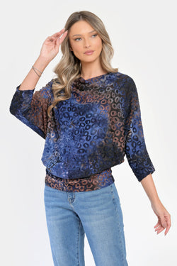 Natalee Fashion Bluză Bluza cu imprimeu abstract Sasha