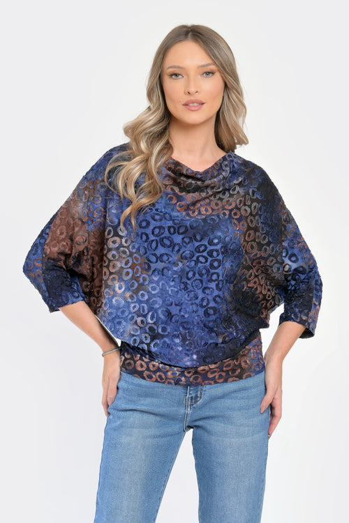 Natalee Fashion Bluză Bluza cu imprimeu abstract Sasha