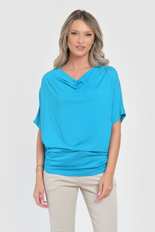 Natalee Fashion Bluză Bluza dama casual fald aqua Ana