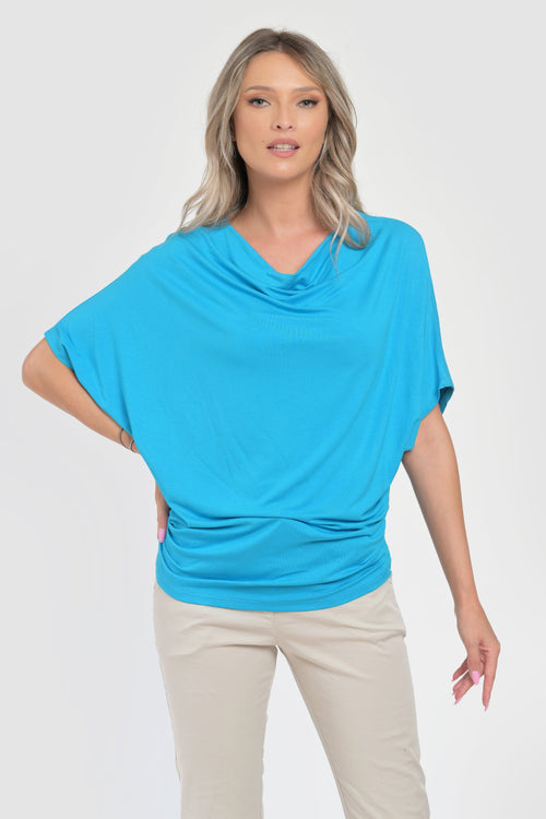 Natalee Fashion Bluză Bluza dama casual fald aqua Ana