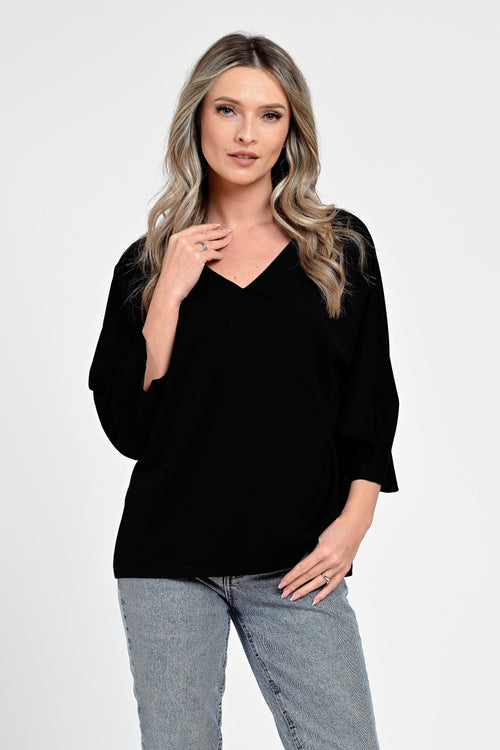 Bluza dama casual neagra Despina Natalee Fashion