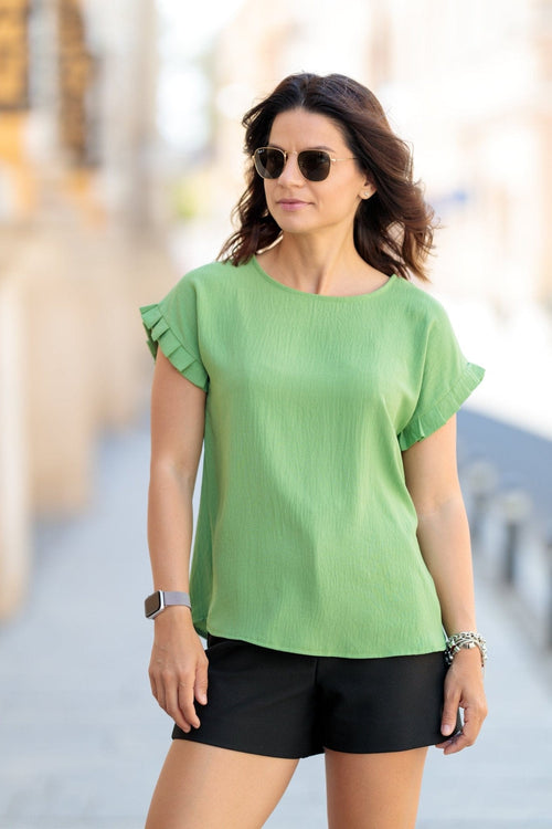 Natalee Fashion Bluză Bluza dama casual verde Charlotte