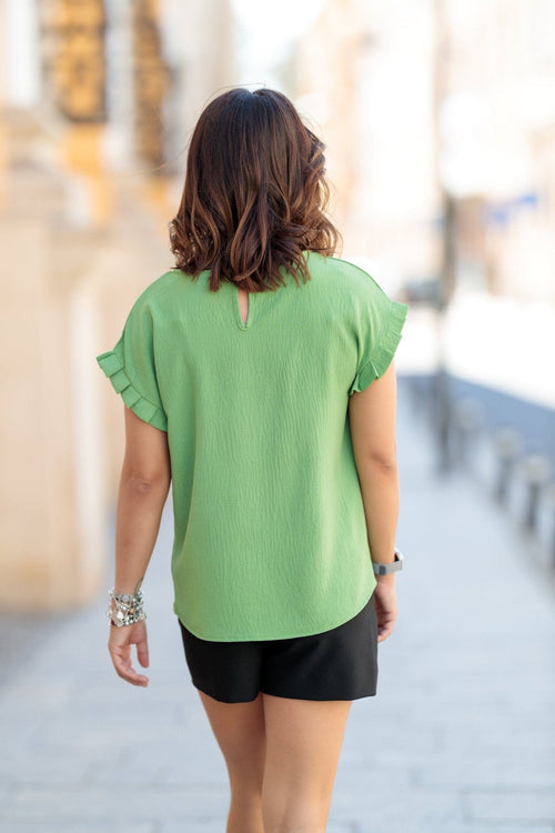 Natalee Fashion Bluză Bluza dama casual verde Charlotte
