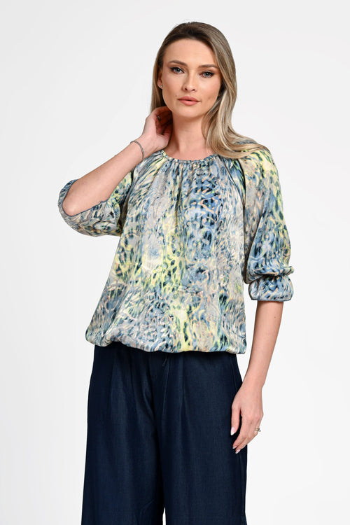 Bluză damă cu imprimeu abstract Raluca Natalee Fashion