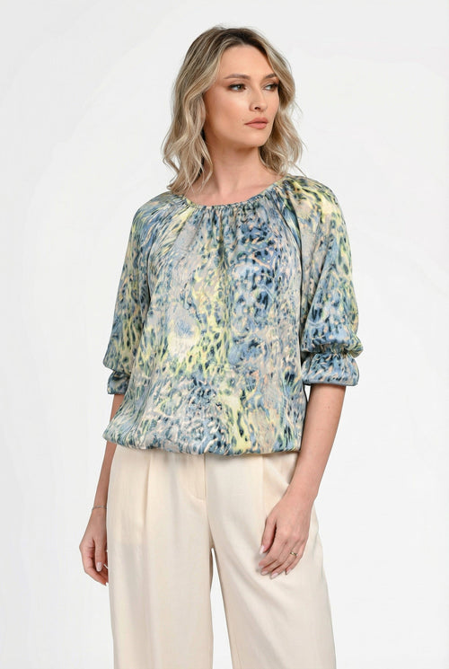 Bluză damă cu imprimeu abstract Raluca Natalee Fashion