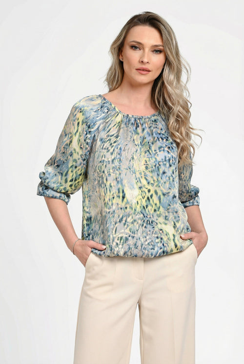 Bluză damă cu imprimeu abstract Raluca Natalee Fashion