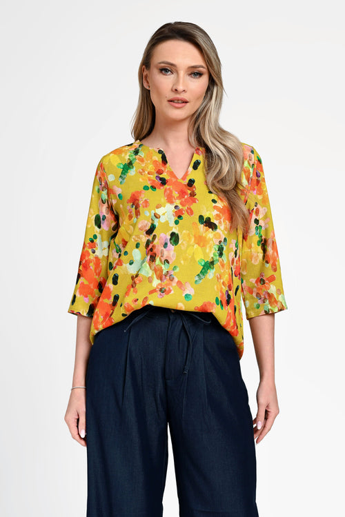 Bluză damă cu imprimeu colorat Daniela Natalee Fashion