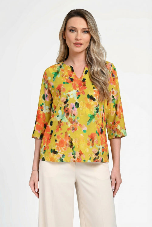 Bluză damă cu imprimeu colorat Daniela Natalee Fashion