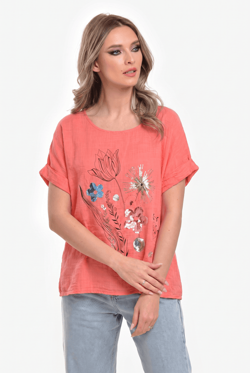 Bluză damă cu imprimeu floral Carina L / corai Natalee