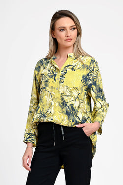Bluza damă cu imprimeu floral galben Liora Yellow Natalee Fashion