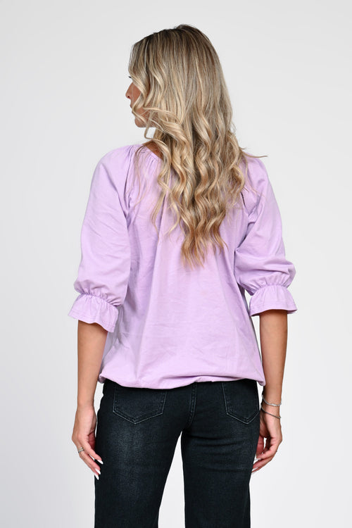Bluză damă din bumbac cu mâneci bufante Celine Natalee Fashion