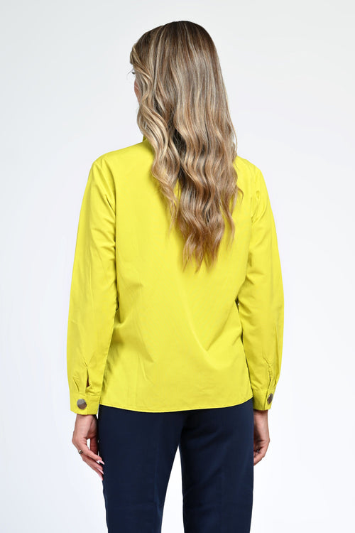 Bluză damă galben-lime cu croială dreaptă – Liora Natalee Fashion