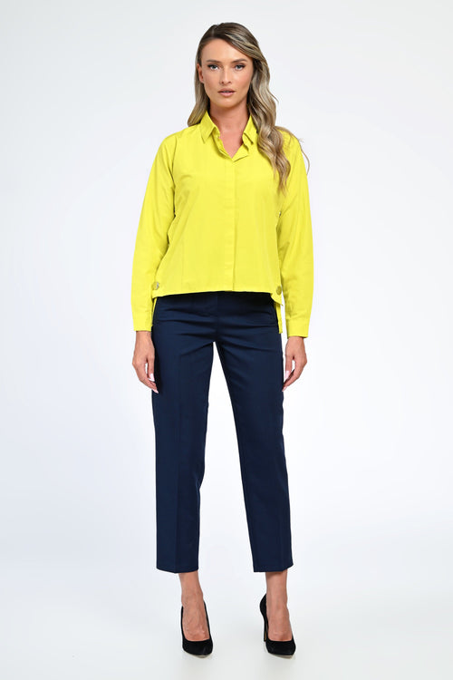 Bluză damă galben-lime cu croială dreaptă – Liora Natalee Fashion