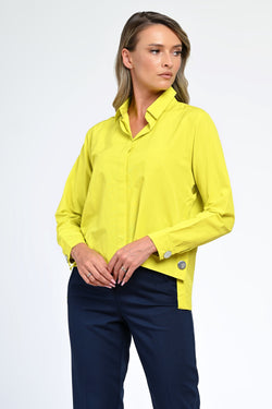 Bluză damă galben-lime cu croială dreaptă – Liora Natalee Fashion