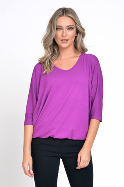 Natalee Fashion Bluză Bluza dama in V purple Ernestina