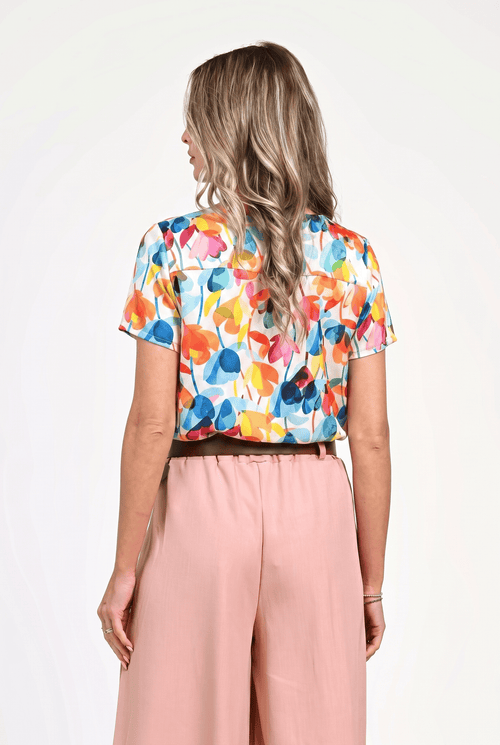 Bluză damă multicoloră cu imprimeu floral Elara Natalee