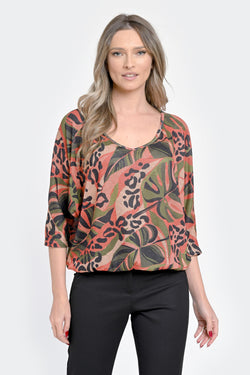 Bluza dama natural print Lea Natalee Fashion