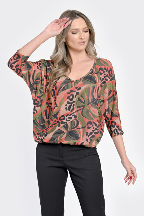 Bluza dama natural print Lea Natalee Fashion