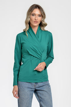 Natalee Fashion Bluză Bluza dama petrecuta verde Narcisa