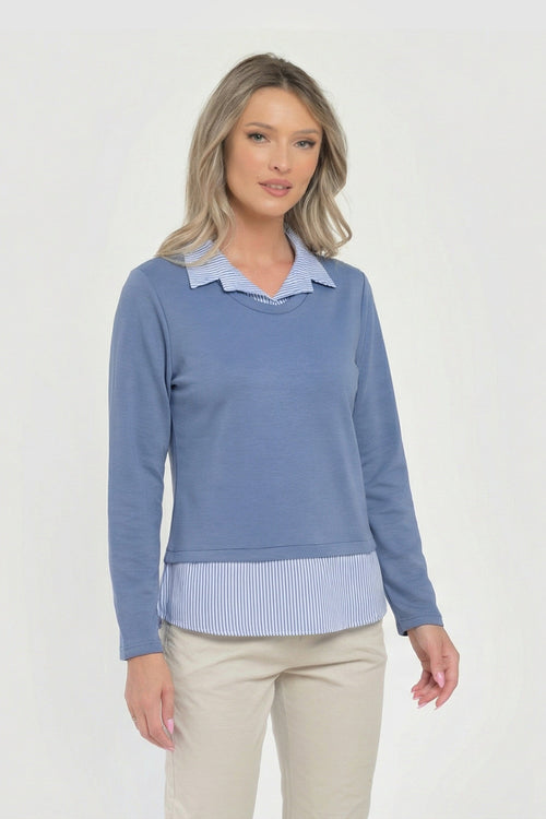 Bluza doi in unu denim Natalee