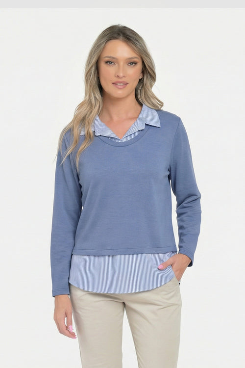 Bluza doi in unu denim Natalee