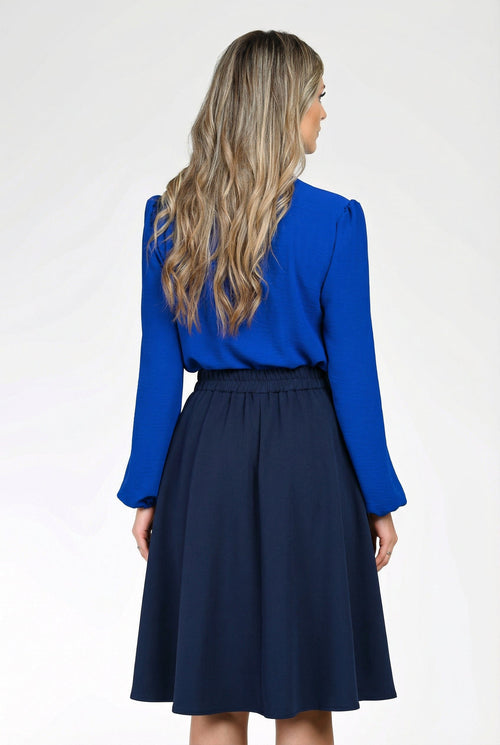 Bluză elegantă albastru regal dama Diana Natalee Fashion