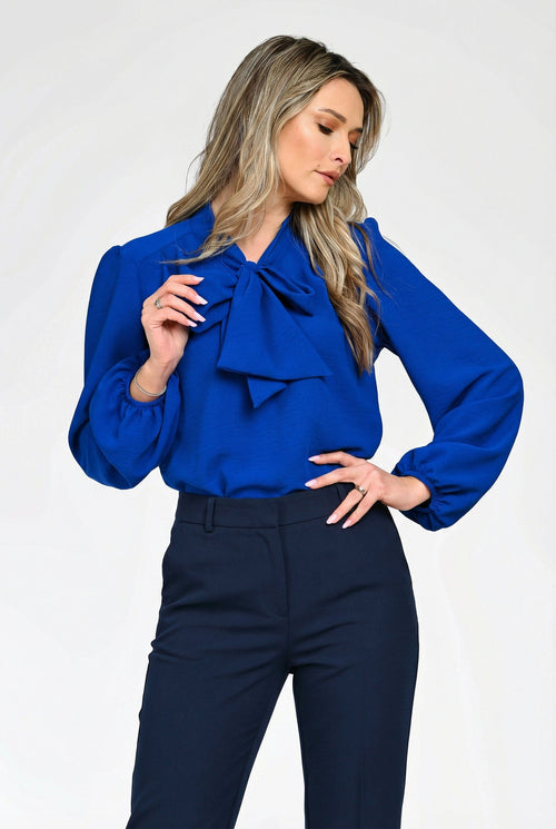 Bluză elegantă albastru regal dama Diana Natalee Fashion