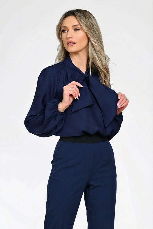 Bluză elegantă bleumarin dama Sophia Natalee