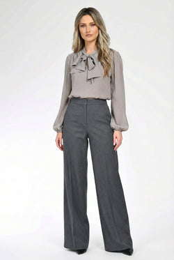 Bluză elegantă grej dama Clara Natalee