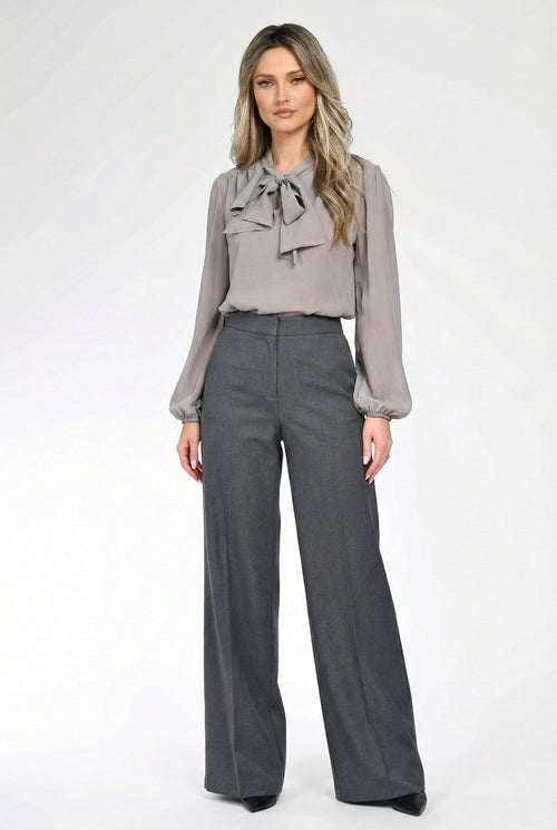 Bluză elegantă grej dama Clara Natalee