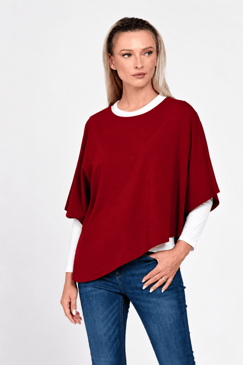 Bluza Eranthe asimetrica burgundy ONE SIZE Eranthe