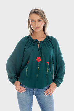 Bluza Eranthe boho style verde Eranthe
