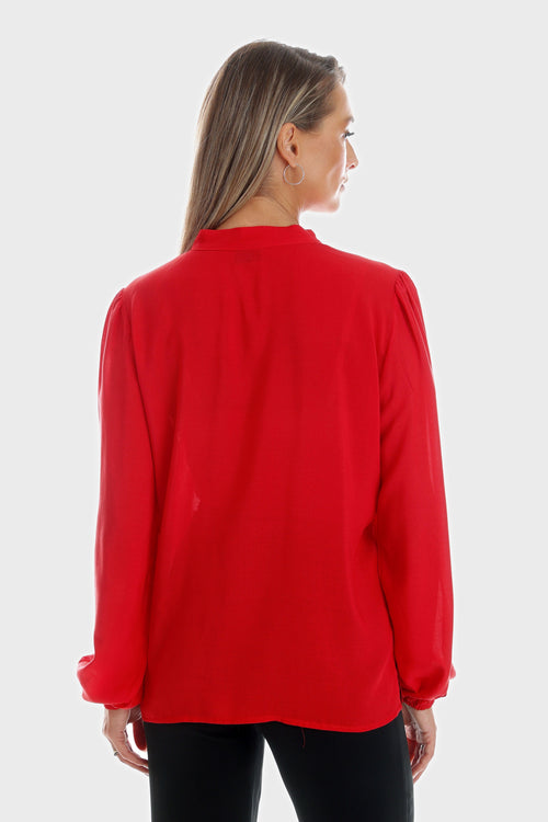 Bluza Eranthe cu funda ampla rosie Eranthe