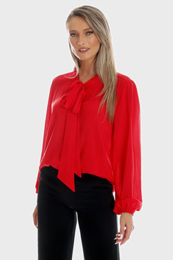 Bluza Eranthe cu funda ampla rosie Eranthe