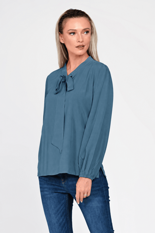 Bluza Eranthe eleganta gri petrol Eranthe