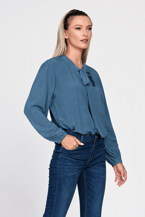 Bluza Eranthe eleganta gri petrol Eranthe