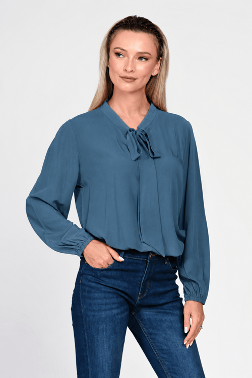 Bluza Eranthe eleganta gri petrol Eranthe