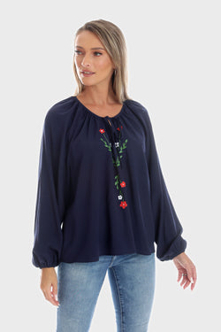 Bluza Eranthe stil ie bleumarin Eranthe