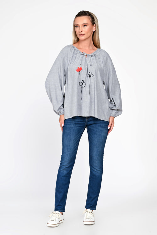 Bluza Eranthe tip ie gri melange Eranthe
