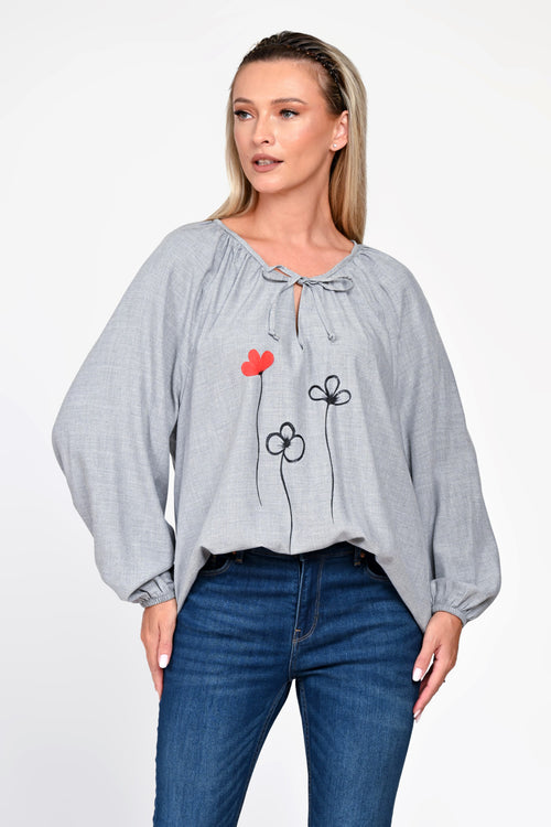 Bluza Eranthe tip ie gri melange Eranthe