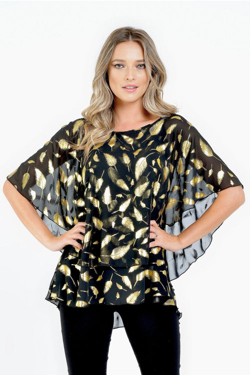 Natalee Fashion Bluză Bluza lejera de vara crem imprimat Livia