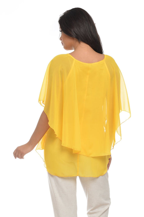 Natalee Fashion Bluză Bluza lejera de vara galben Mara