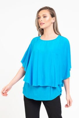 Natalee Fashion Bluză Bluza lejera de vara turqoise Celestine
