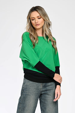 Bluză lejeră verde dama Irina Natalee Fashion