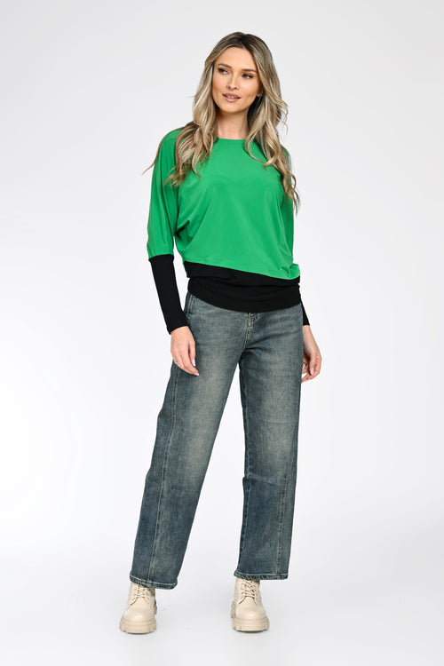 Bluză lejeră verde dama Irina Natalee Fashion