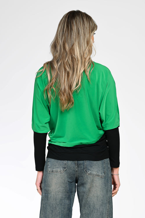 Bluză lejeră verde dama Irina Natalee Fashion